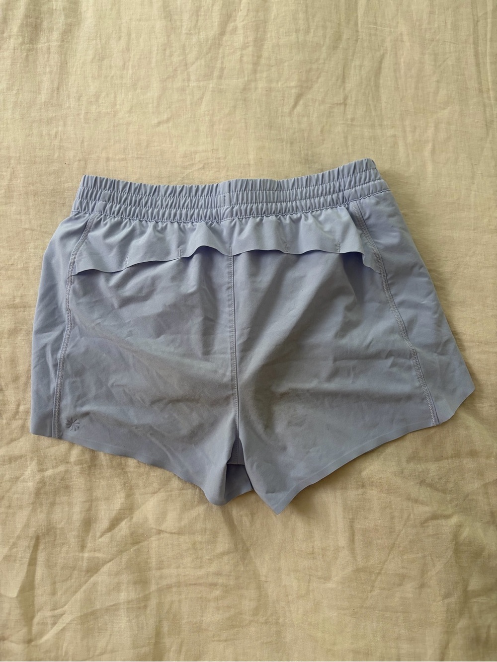 Athleta Light Purple Women's Athletic Shorts with Zipper Pocket - Picture 3 of 3
